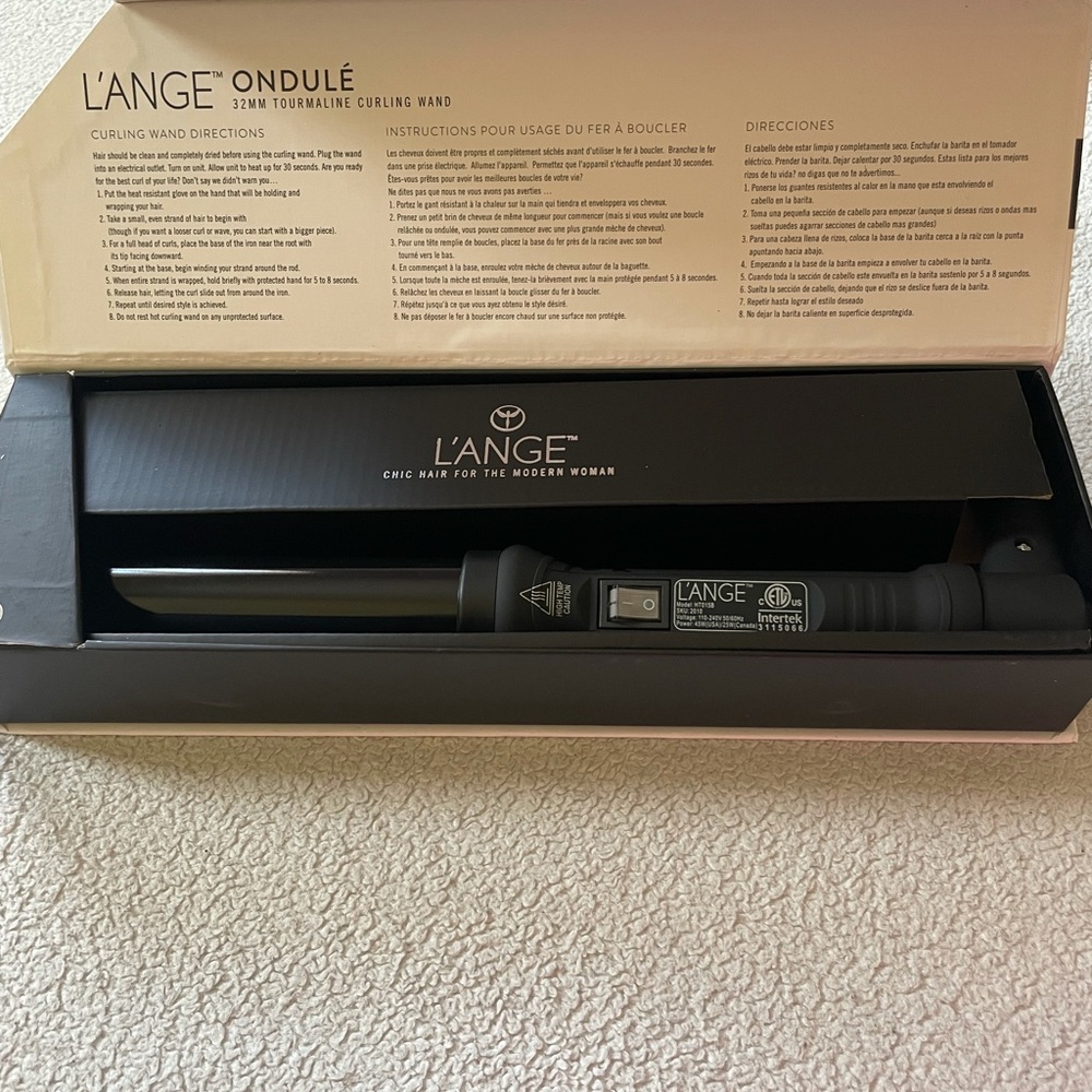 Ondulè White 32mm Tourmaline Curling Wand